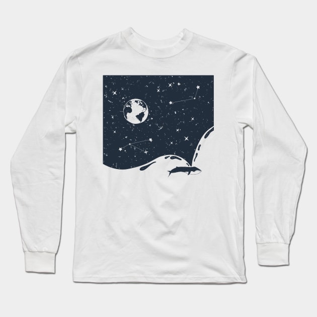 The night sky is the ocean Long Sleeve T-Shirt by peggieprints